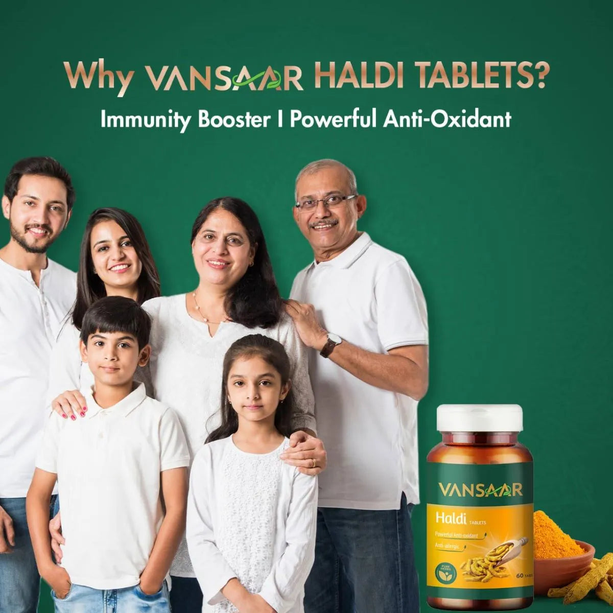 Digestion & Immunity Combo (Pack of 3 Caplets) Triphala, Giloy & Haldi Tablets - Vansaar