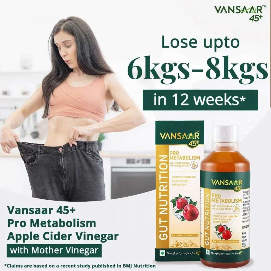 Buy 1 Get 1 Apple Cider Vinegar with the Mother, 500ml - Metabolism Booster for Weight Loss & Improved Gut Health - Organic Himalayan Apples - Unfiltered & Unpasteurized - Vansaar