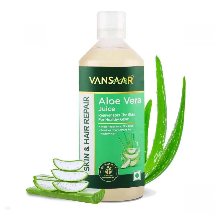 Aloe Vera Juice | For Glowing Skin & Healthy Hair| 100% Cold Pressed | Farm to Bottle in 4 Hours - Vansaar