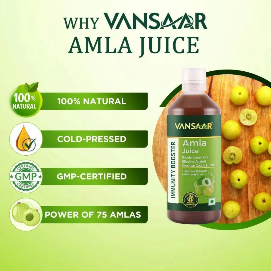 Everyday Wellbeing Combo: Amla, Aloe Vera & Triphala Juice - 1L Each - Vansaar